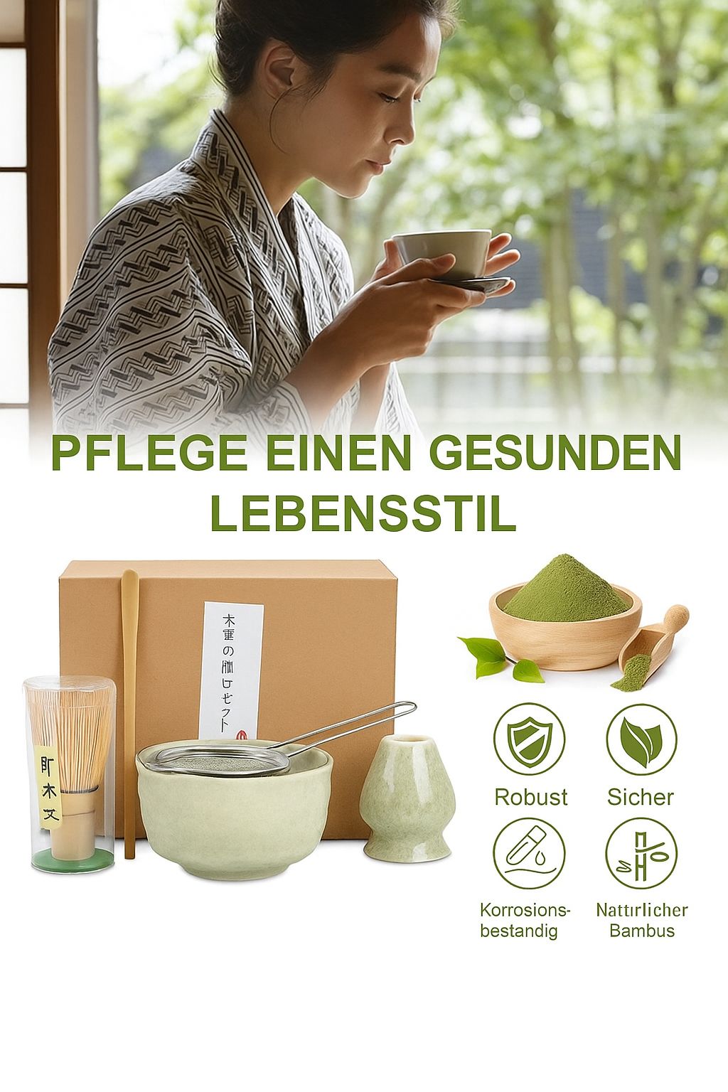 Magic Matchas Premium Keramik 5 in 1 Japanisches Matcha Set